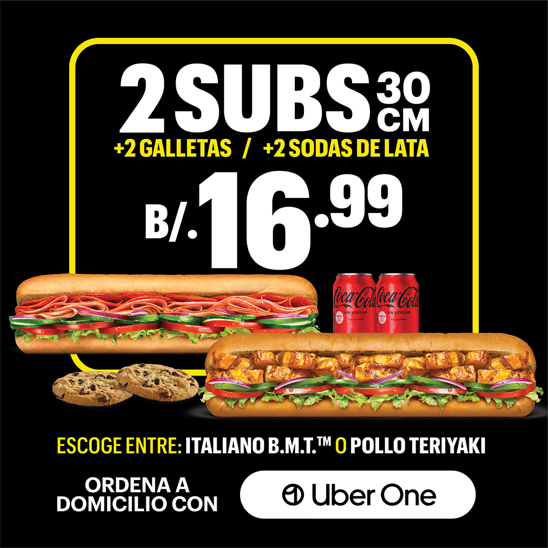 1699-2-subs-30cm-pollo-teriyaki-y-italiano-bmt-2-galletas-2-sodas