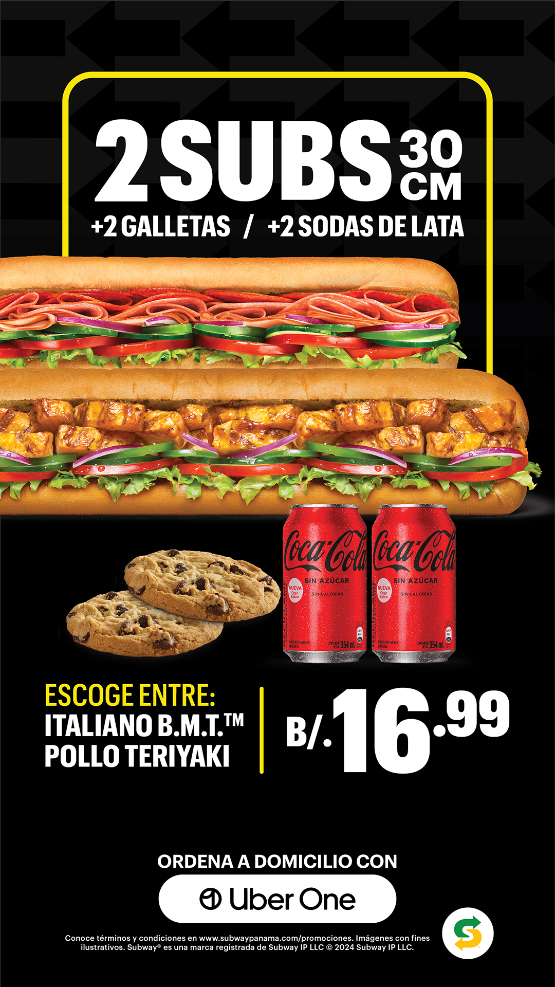 1699-2-subs-30cm-pollo-teriyaki-y-italiano-bmt-2-galletas-2-sodas