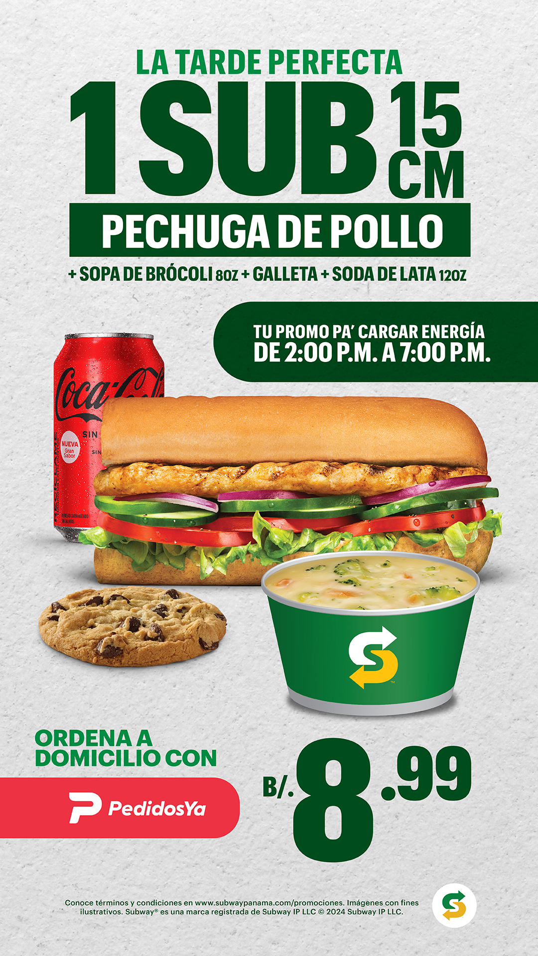 tarde-perfecta-899-1-subs-15cm-pechuga-de-pollo-sopa-de-brocoli-galletas-soda-de-lata-